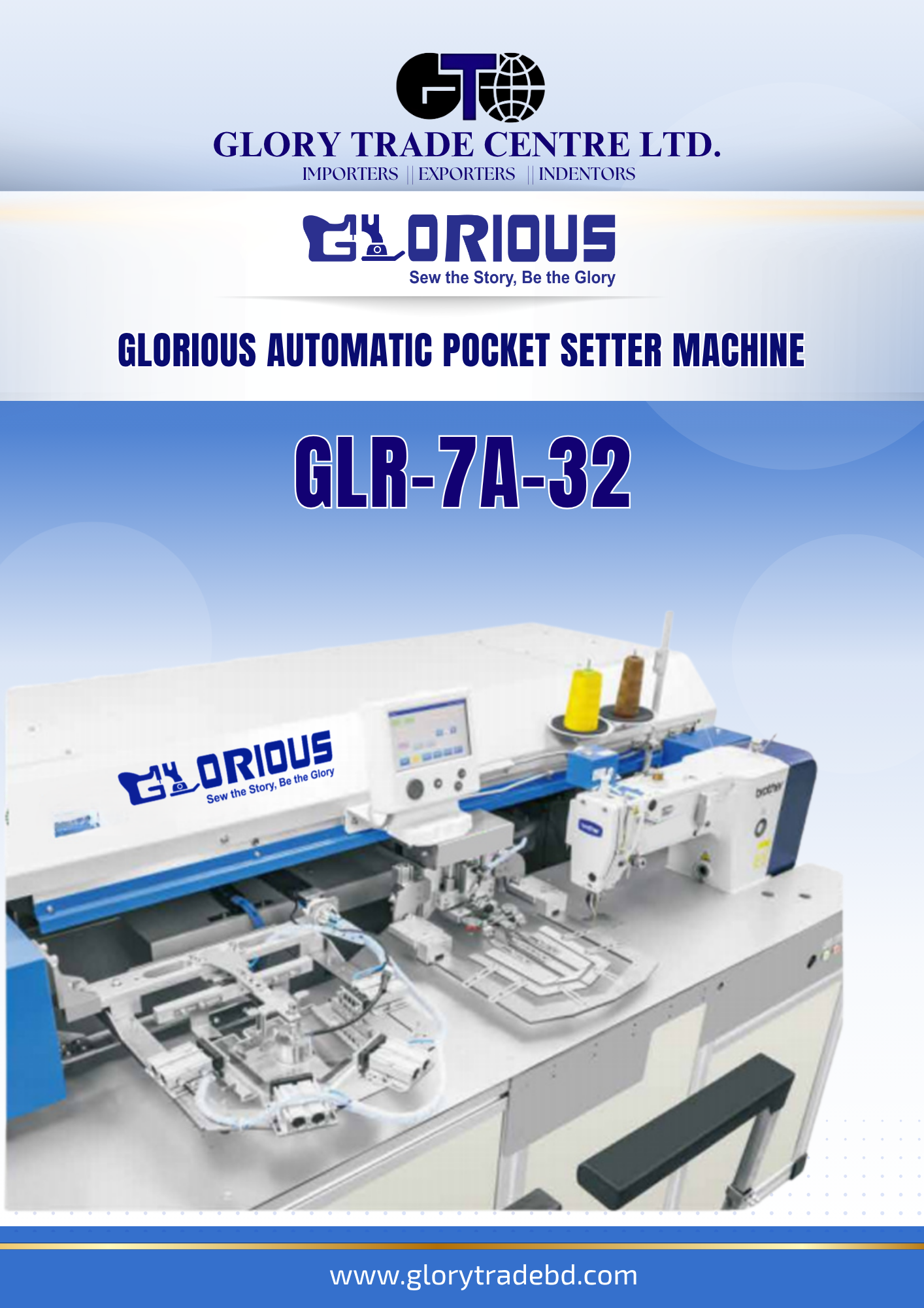 GLORIOUS GLR-7A-32 Automatic Pocket Setter Machine